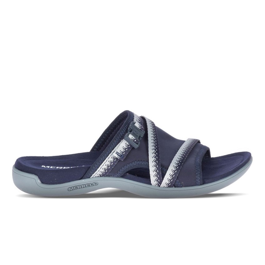 Claquette Merrell District Muri Bleu Marine Femme | L.W.GJWR